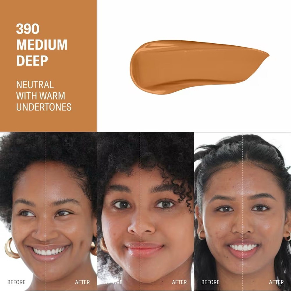 Youthforia 390 Date Night Skin Tint Serum Foundation- medium deep w warm tones